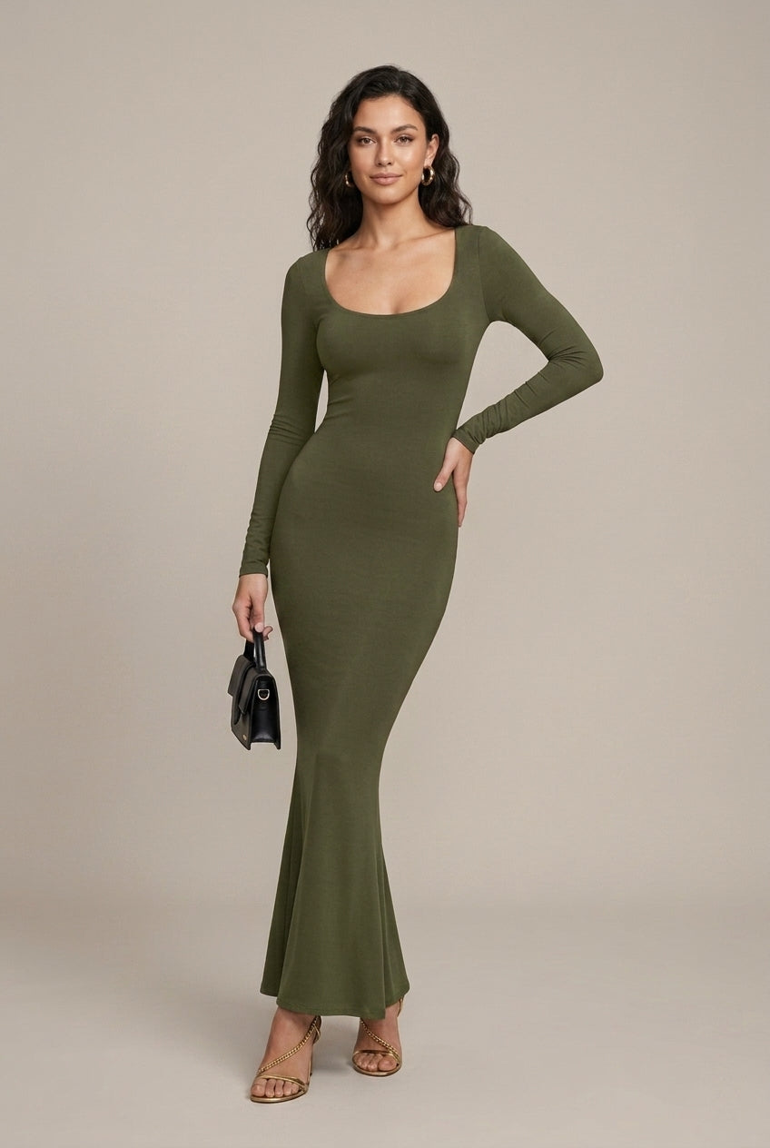 Women's Bodycon Ribbed Knit Maxi Dress - Sleeveless & Long Sleeve