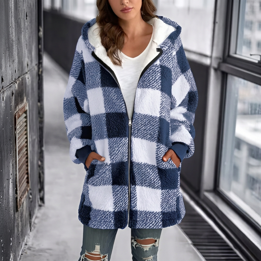 Women's Fleece Pullover Hoodie with Micro Elastic Cuffs and Loose Fit