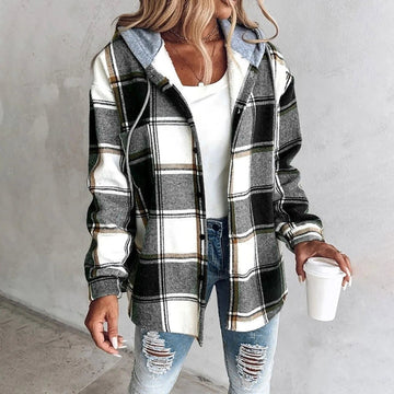 Oversized Plaid Cardigan for Women