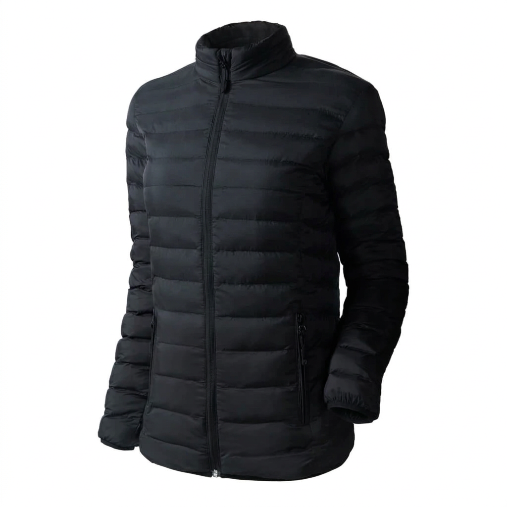 Heated Puffer Jacket for Women with Three Heat Zones and Rechargeable Battery