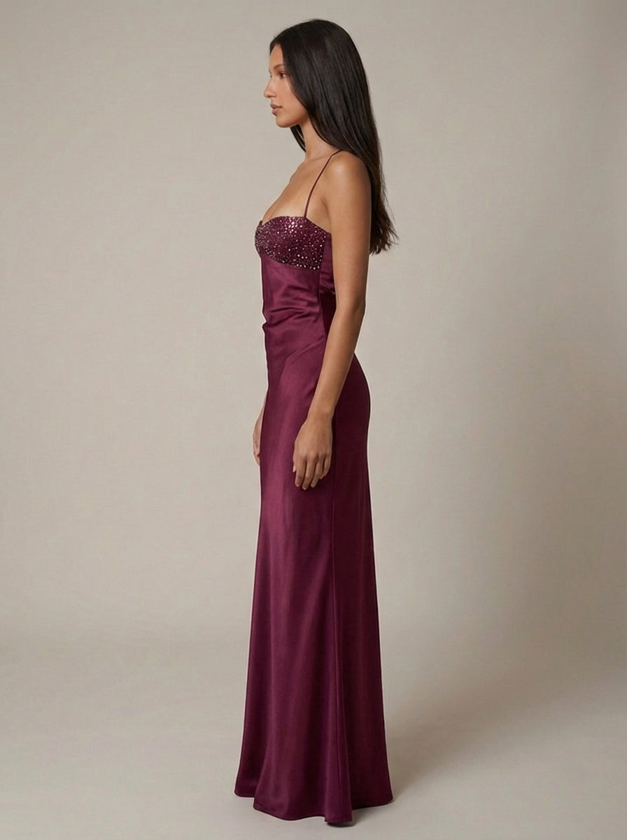 Women's Maxi Dress Halter Beaded Twist Front Lace-Up Back