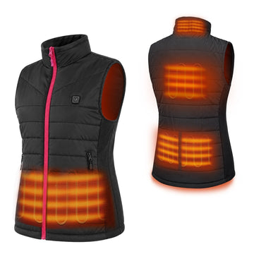 Women's Heated Vest with Six Zones and Adjustable Temperature, Machine Washable