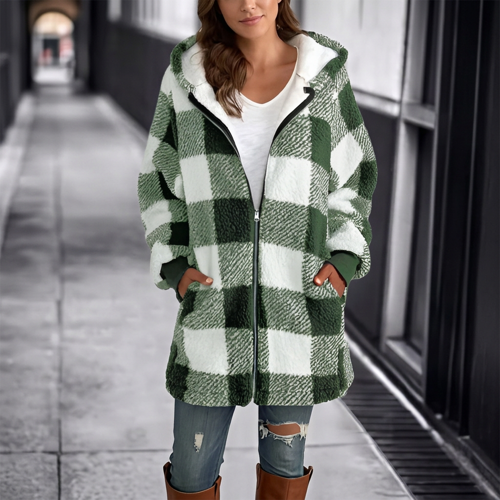 Women's Fleece Pullover Hoodie with Micro Elastic Cuffs and Loose Fit