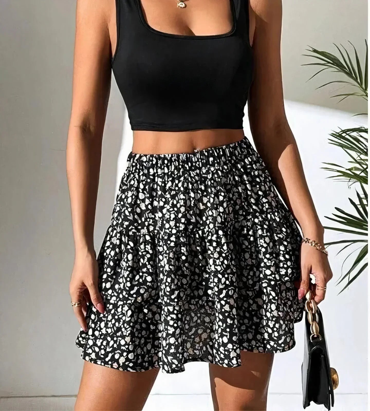 Women's Tiered Mini Skirt